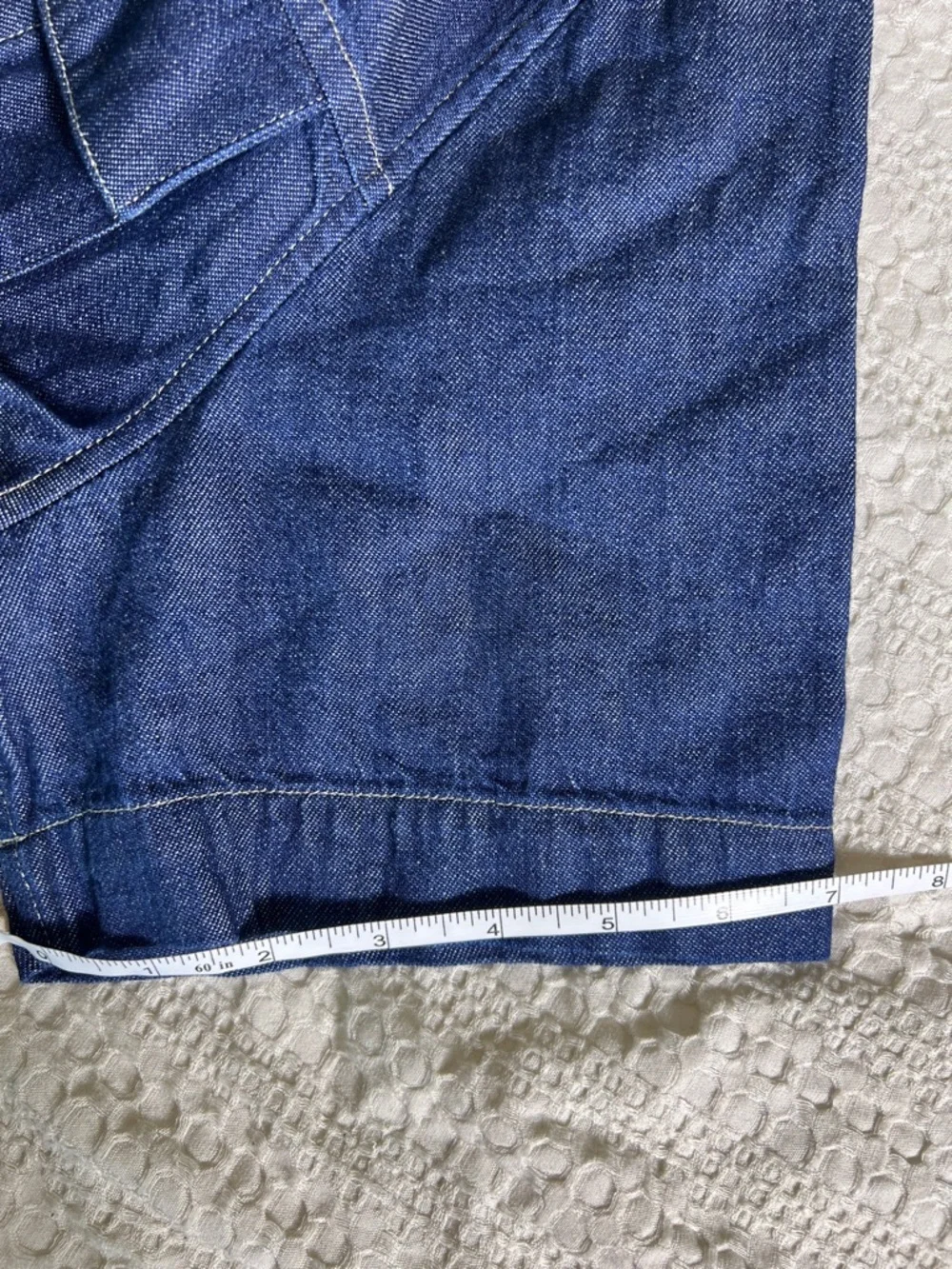 Banana Republic 100% cotton Short-Sleeve Denim Button-Down in Indigo Blue size M
